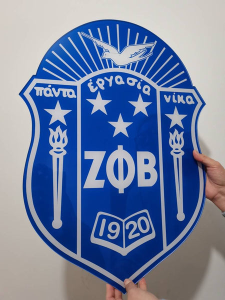 Zeta Phi Beta Acrylic Shield (24")