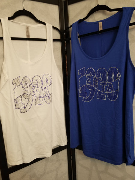 1920 White Bling Tank