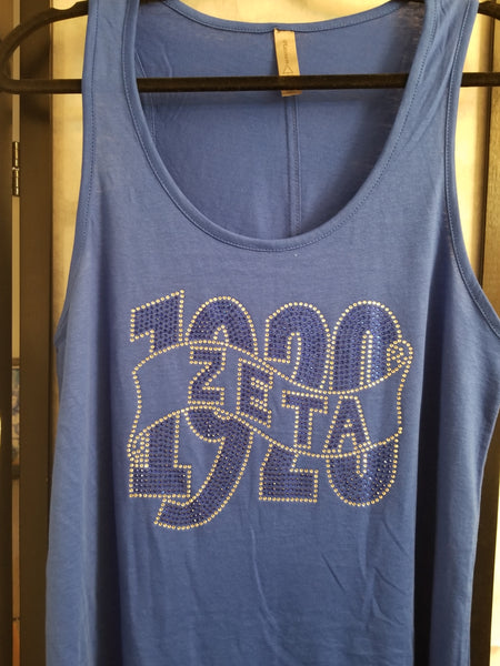 1920 Royal Blue Bling Tank