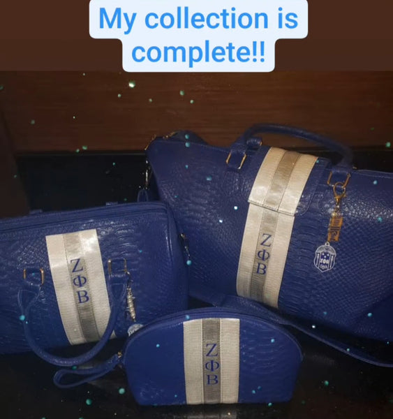 Complete Set - ΖΦΒ Laptop/ Tote Bag and Pouch, Zpeedy bag and wallet, and Cosmetic Pouch / Wristlet and key holder