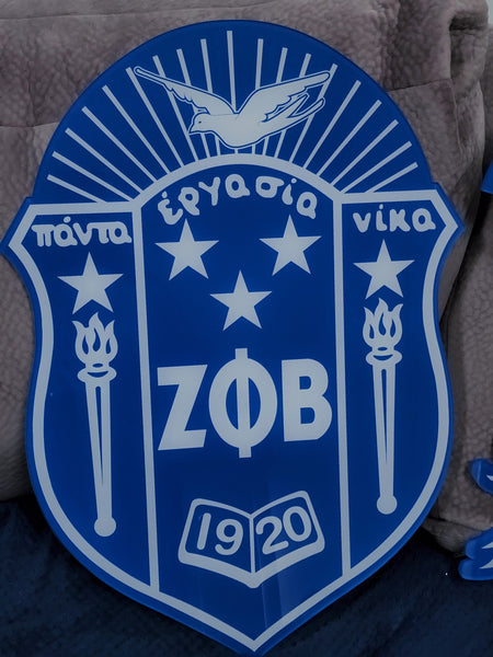 Zeta Phi Beta Acrylic Shield (24")