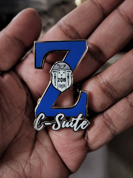 C-Suite Zeta Lapel Pin (Royal Blue with White Shield)