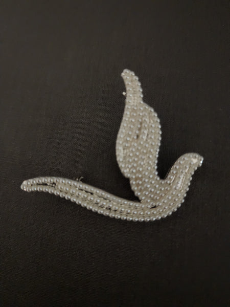 White Pearl Dove Lapel Pin
