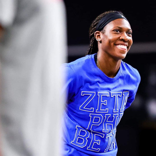 Zeta Phi Beta Long Sleeve Embossed Shirt (Royal Blue)
