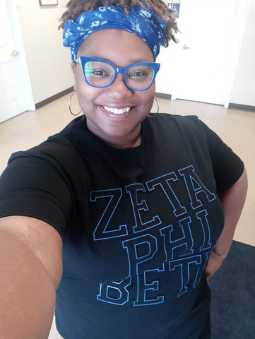 Zeta Phi Beta Embossed Shirt (Black)