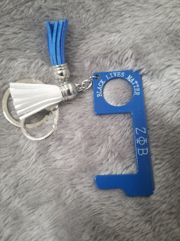 Black Lives Matter  /  ΖΦΒ no touch keychain tool