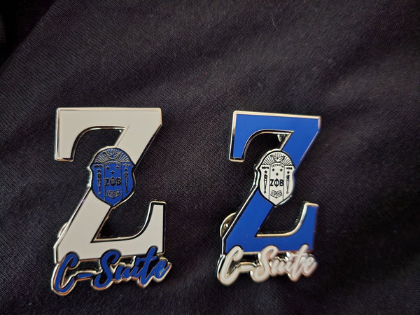 C-Suite Zeta Lapel Pin (Royal Blue with White Shield)