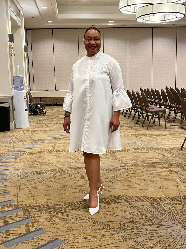 White Bell Sleeve Swing Dress (White Shield) – Sol II Soul White Bell Sleeve Swing Dress (White Shield) – Sol II Soul