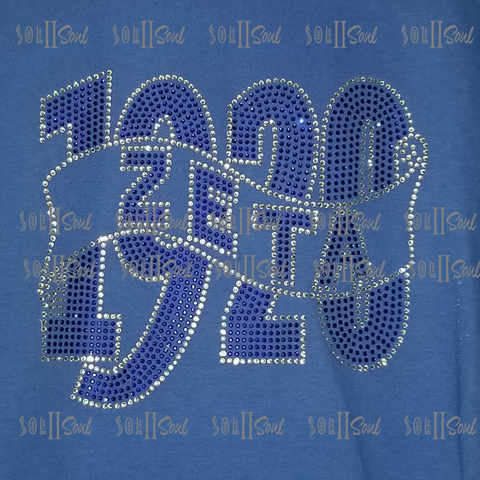 1920 Royal Blue Bling T-Shirt